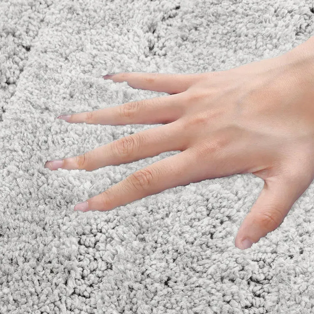 Linear Bath Mat Set - White