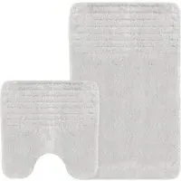 Linear Bath Mat Set - White