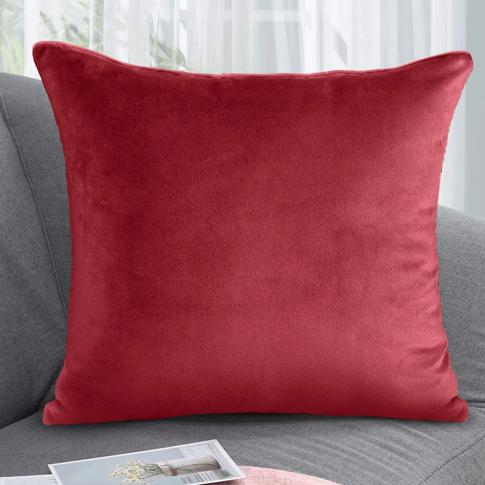 Luna Velvet Cushion 2 Pack - Red