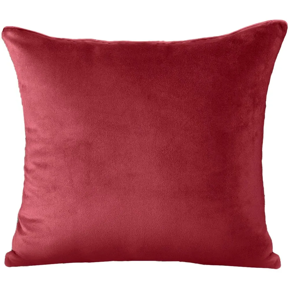 Luna Velvet Cushion 2 Pack - Red