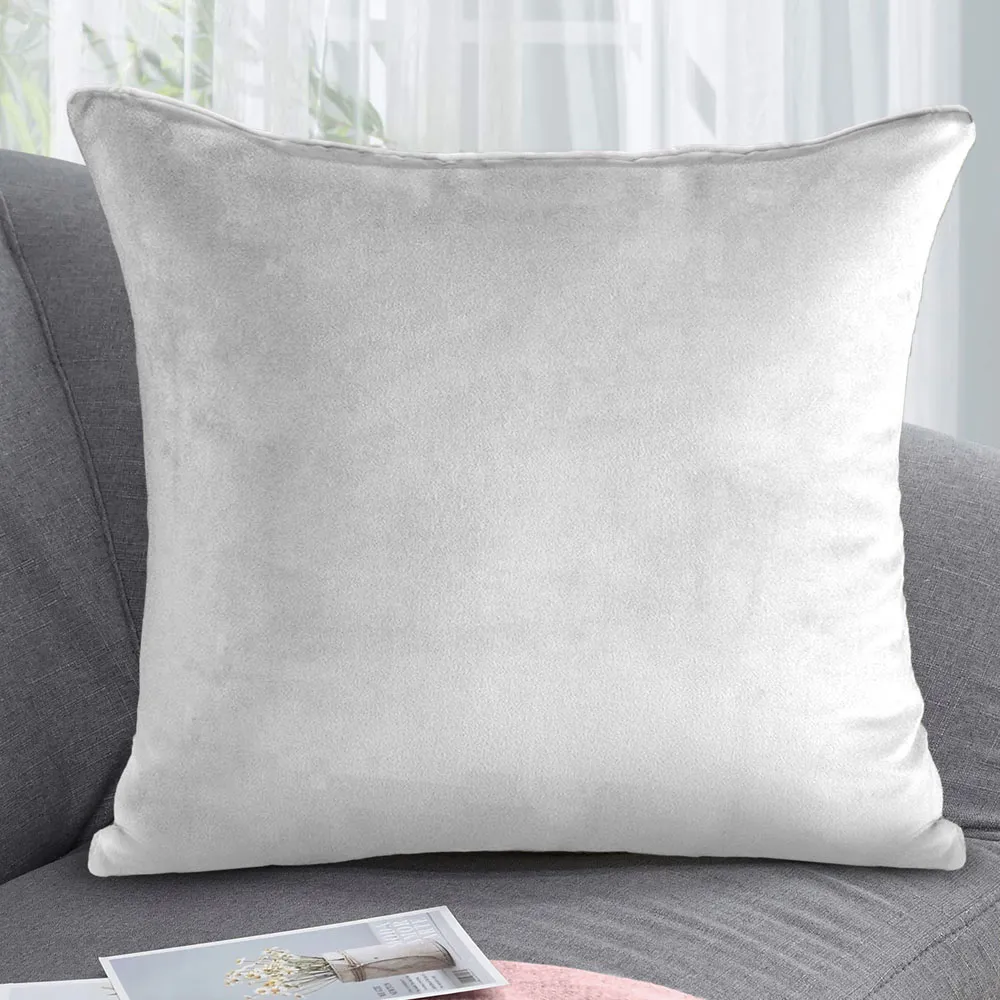 Luna Velvet Cushion 2 Pack - White