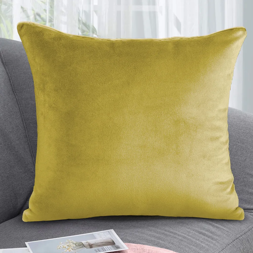 Luna Velvet Cushion 2 Pack - Yellow