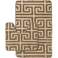 Luxe 2-Piece Bath Mat Set - Brown, Polypropylene