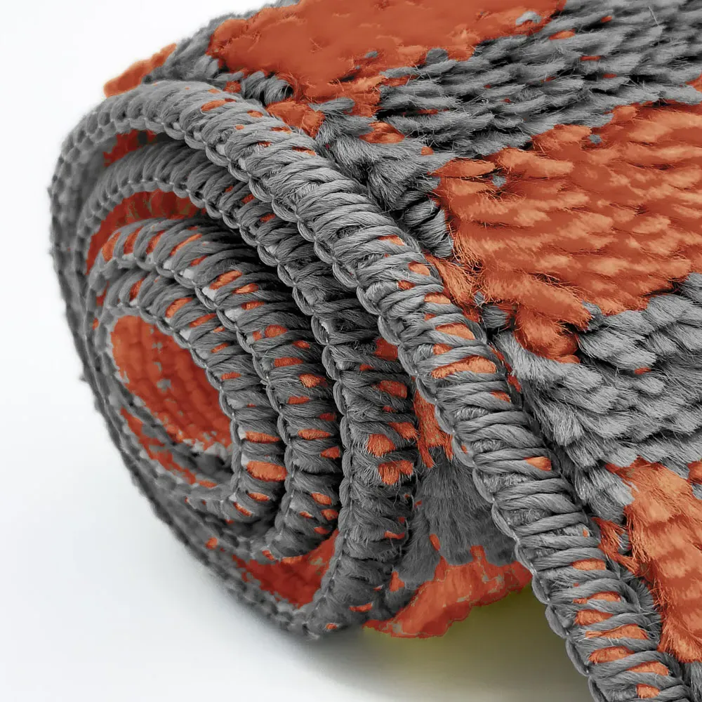 Luxe 2-Piece Bath Mat Set - Orange, Polypropylene