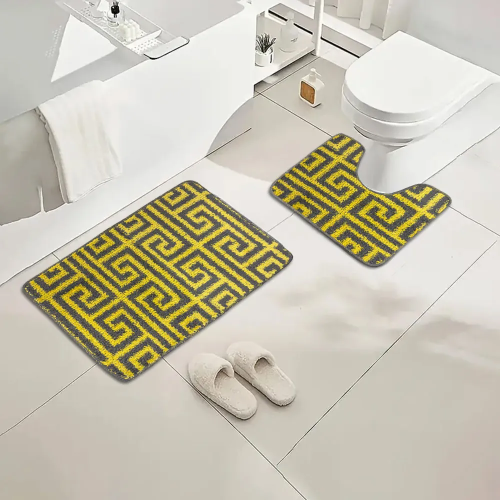 Luxe 2-Piece Bath Mat Set - Yellow, Polypropylene