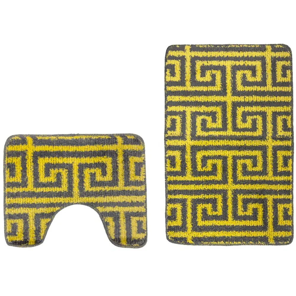 Luxe 2-Piece Bath Mat Set - Yellow, Polypropylene