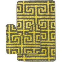 Luxe 2-Piece Bath Mat Set - Yellow, Polypropylene