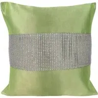 Manhattan Diamante Filled Cushion 2 Pack - Green