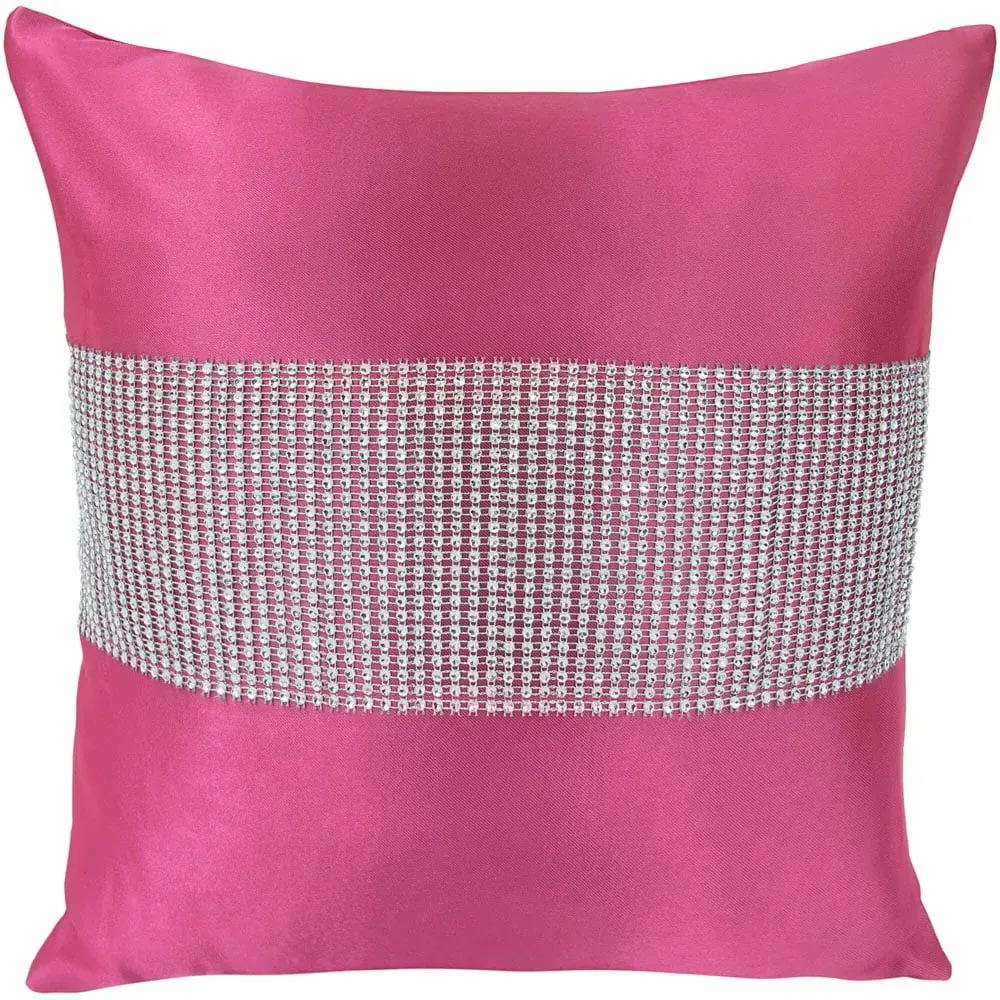 Manhattan Diamante Filled Cushion 2 Pack - Pink