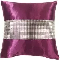 Manhattan Diamante Filled Cushion 2 Pack - Purple