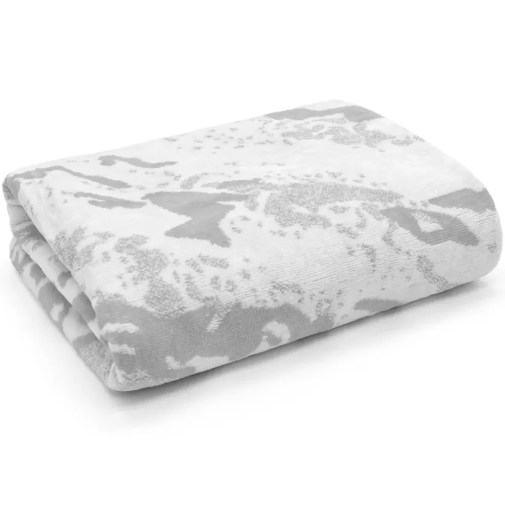 Marble Hand Towel Set of 2 - Silver, Cotton