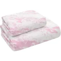 Marble Pink Bath Towel Set of 2 - Pink, Cotton