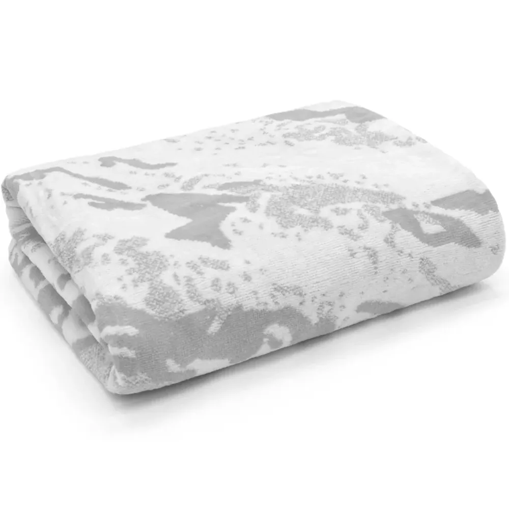 Marble Silver Bath Towel Set of 2 - Grey, Cotton