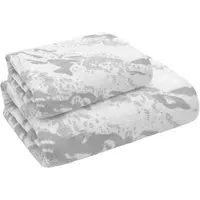 Marble Silver Bath Towel Set of 2 - Grey, Cotton