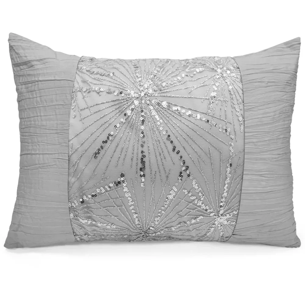 Marini Crinkle Filled Boudoir Cushion - Grey