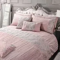Marini Single Duvet Set with Sequin Detail - Pink, Microfibre
