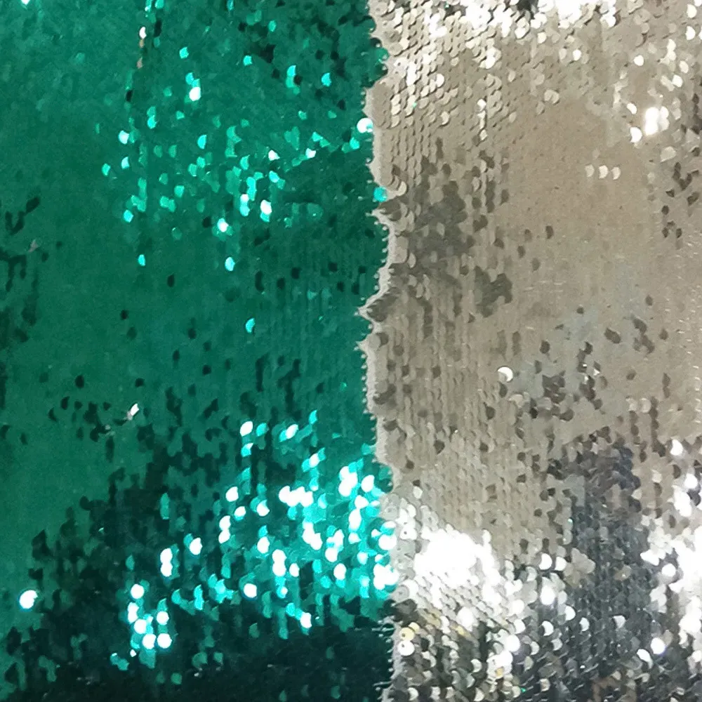 Mermaid Sequin Cushion 2 Pack - Green, Silver