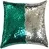 Mermaid Sequin Cushion 2 Pack - Green, Silver