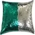 Mermaid Sequin Cushion 2 Pack - Green, Silver