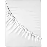 Microfibre Double Fitted Sheet - White