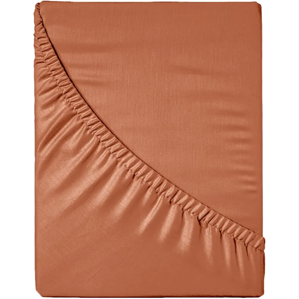 Microfibre King Size Fitted Sheet - Orange