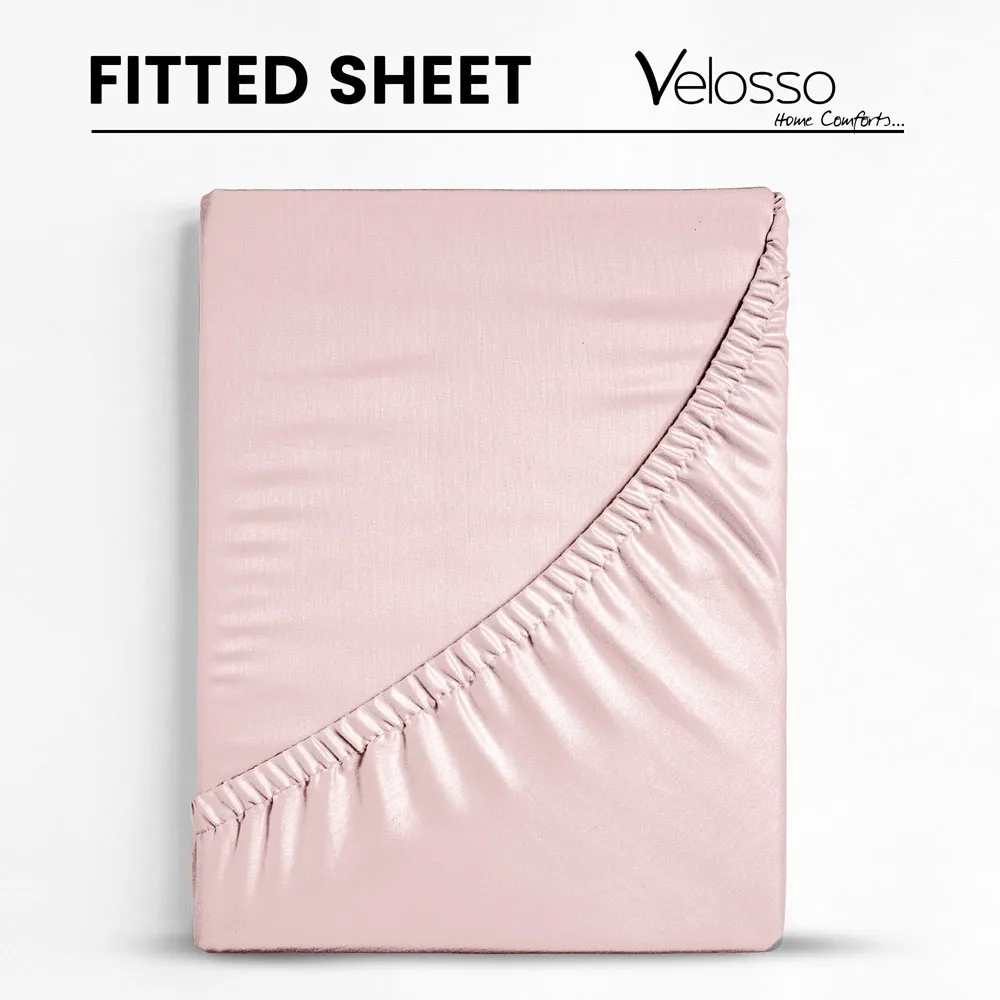 Microfibre King Size Fitted Sheet - Pink