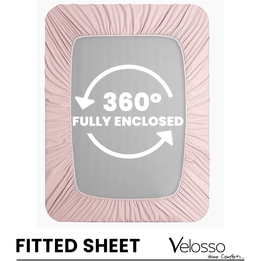 Microfibre King Size Fitted Sheet - Pink