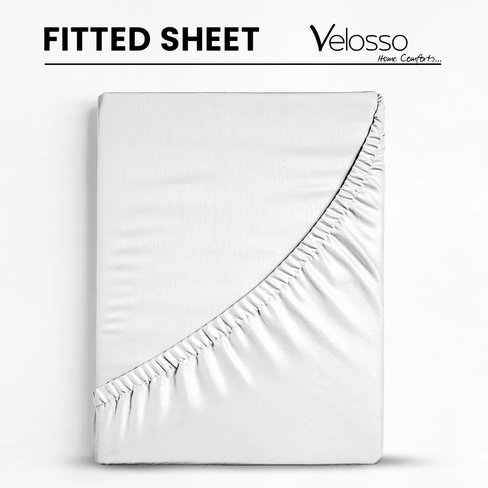 Microfibre King Size Fitted Sheet - White