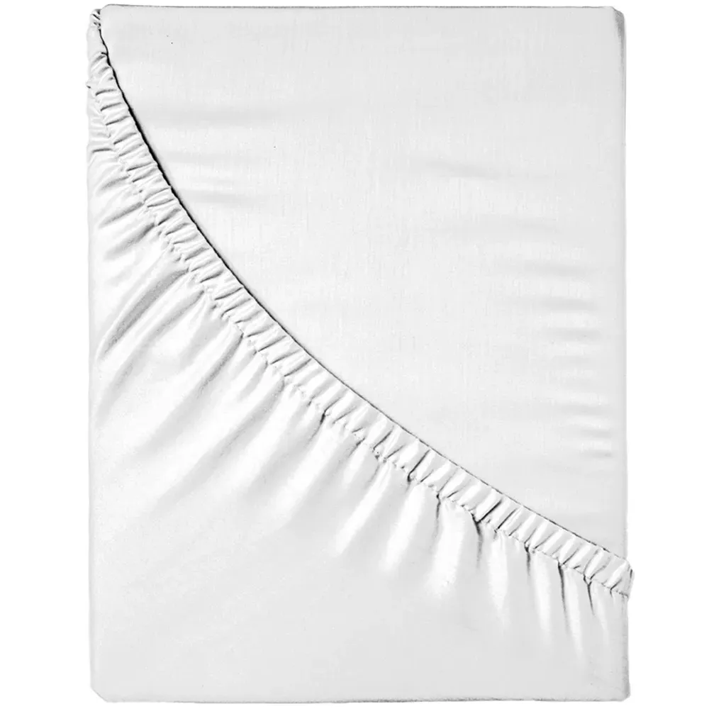 Microfibre King Size Fitted Sheet - White