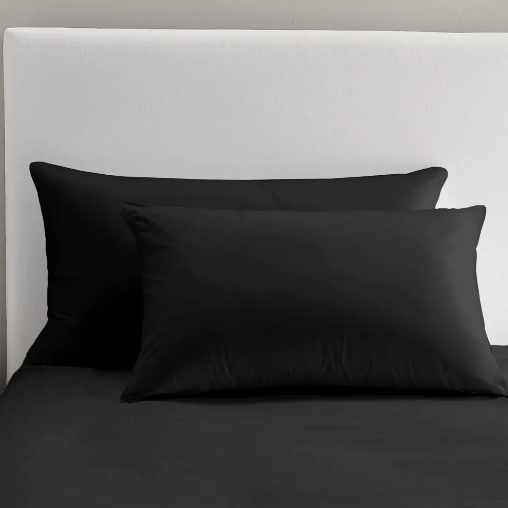 Microfibre Pillowcase 2 Pack - Black