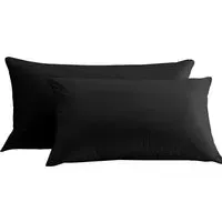 Microfibre Pillowcase 2 Pack - Black