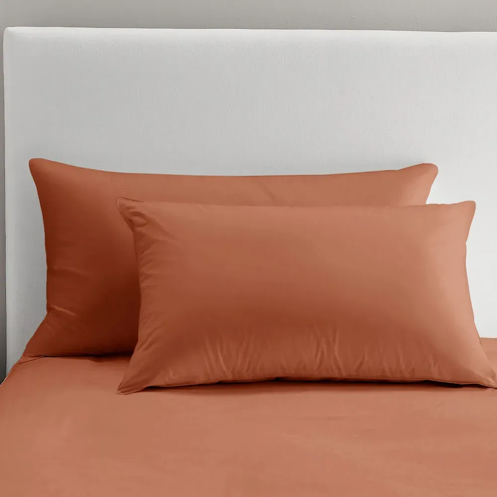 Microfibre Pillowcase 2 Pack - Orange