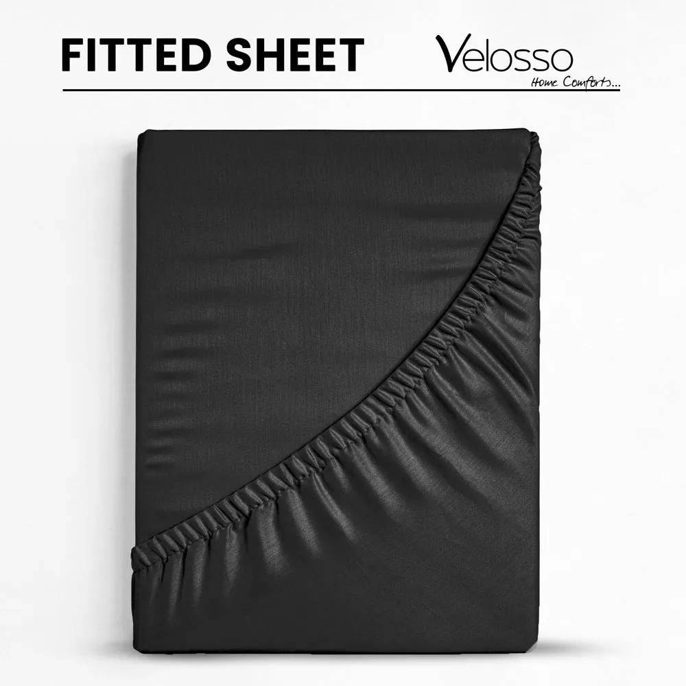 Microfibre Single Fitted Sheet - Black
