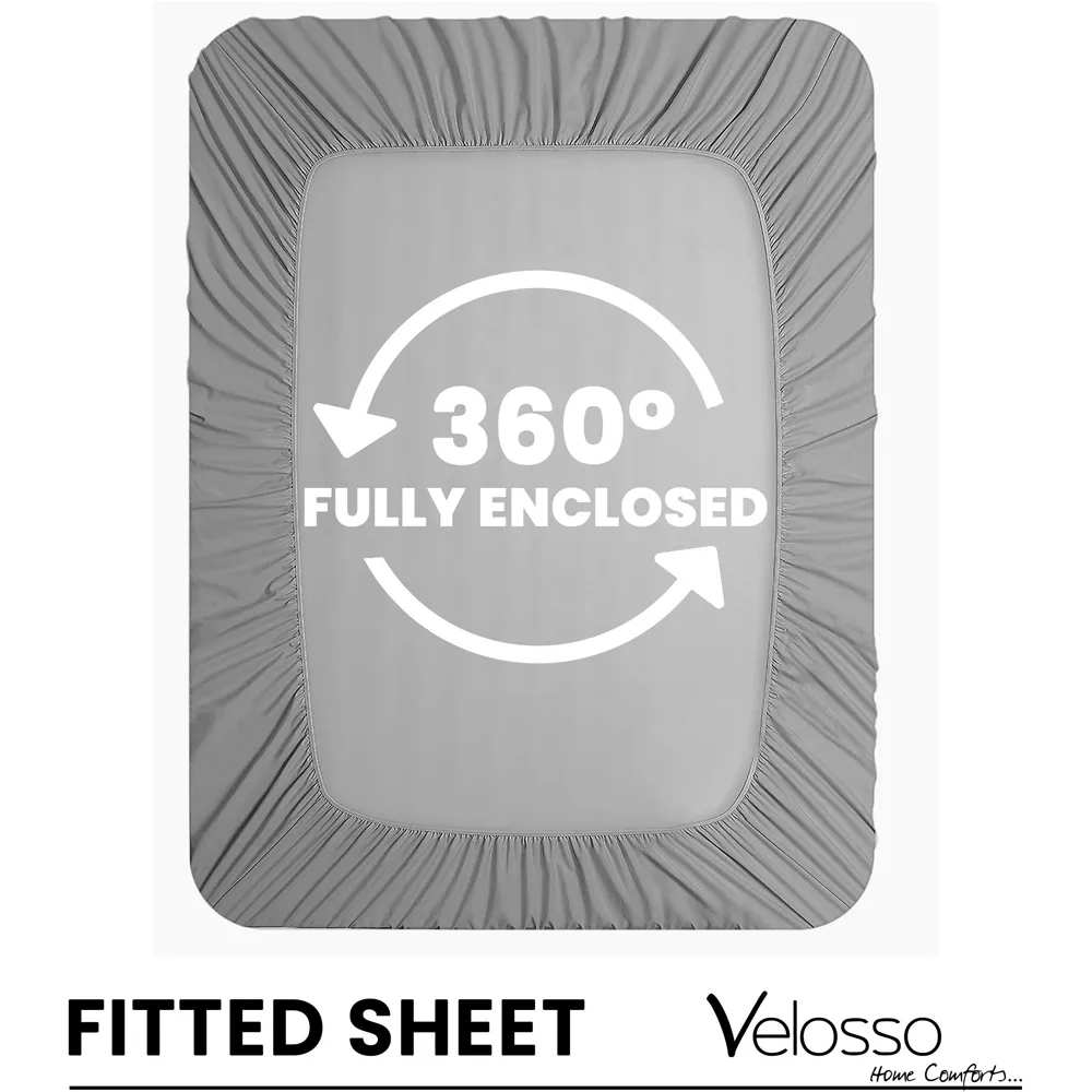 Microfibre Single Fitted Sheet - Grey