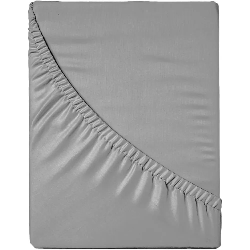 Microfibre Single Fitted Sheet - Grey