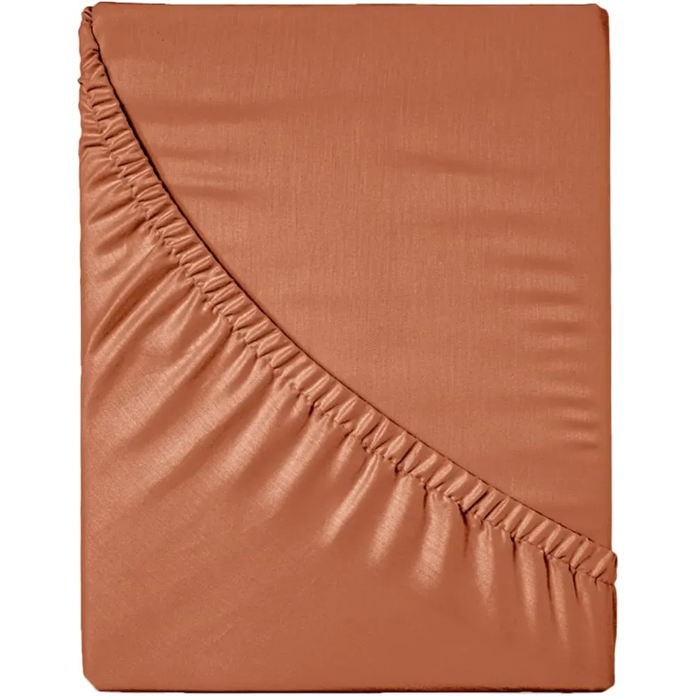 Microfibre Single Fitted Sheet - Orange