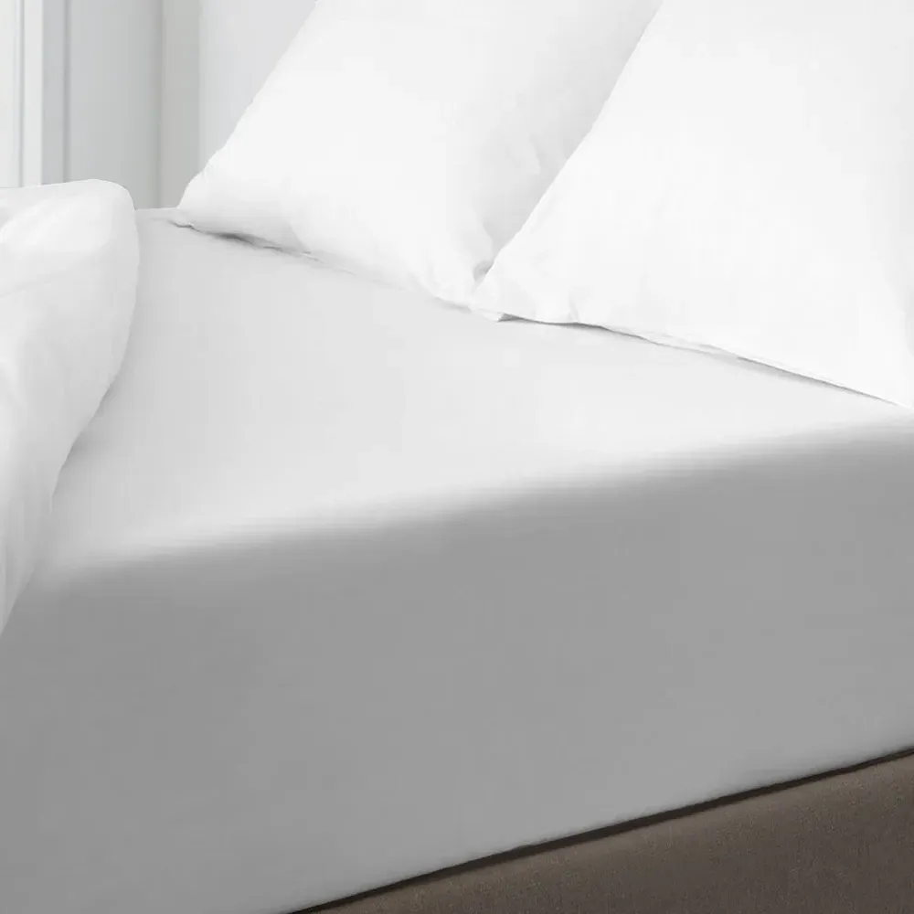 Microfibre Single Fitted Sheet - White