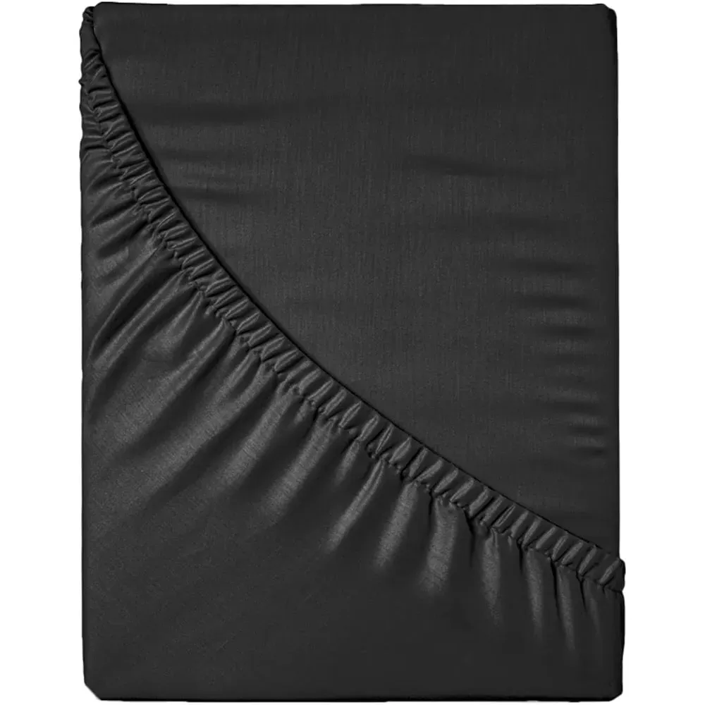 Microfibre Super King Size Fitted Sheet - Black