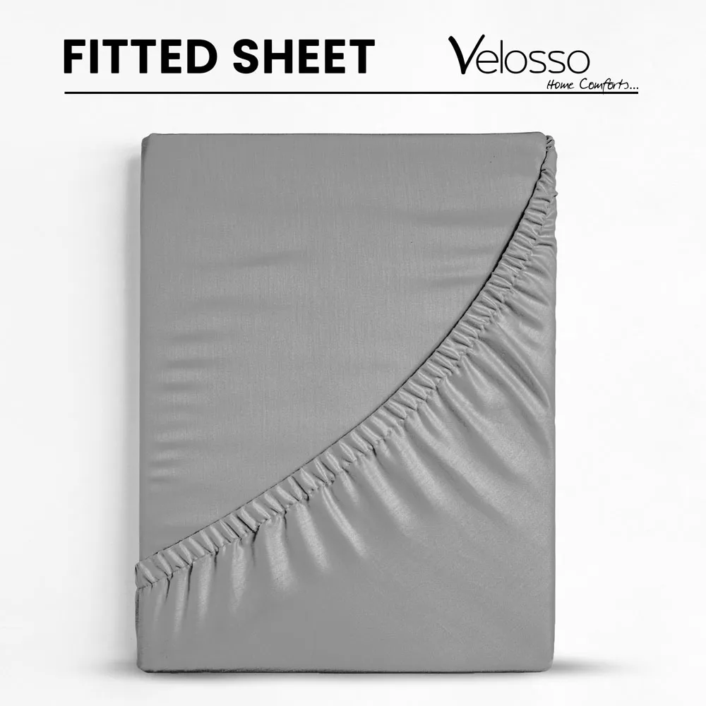 Microfibre Super King Size Fitted Sheet - Grey