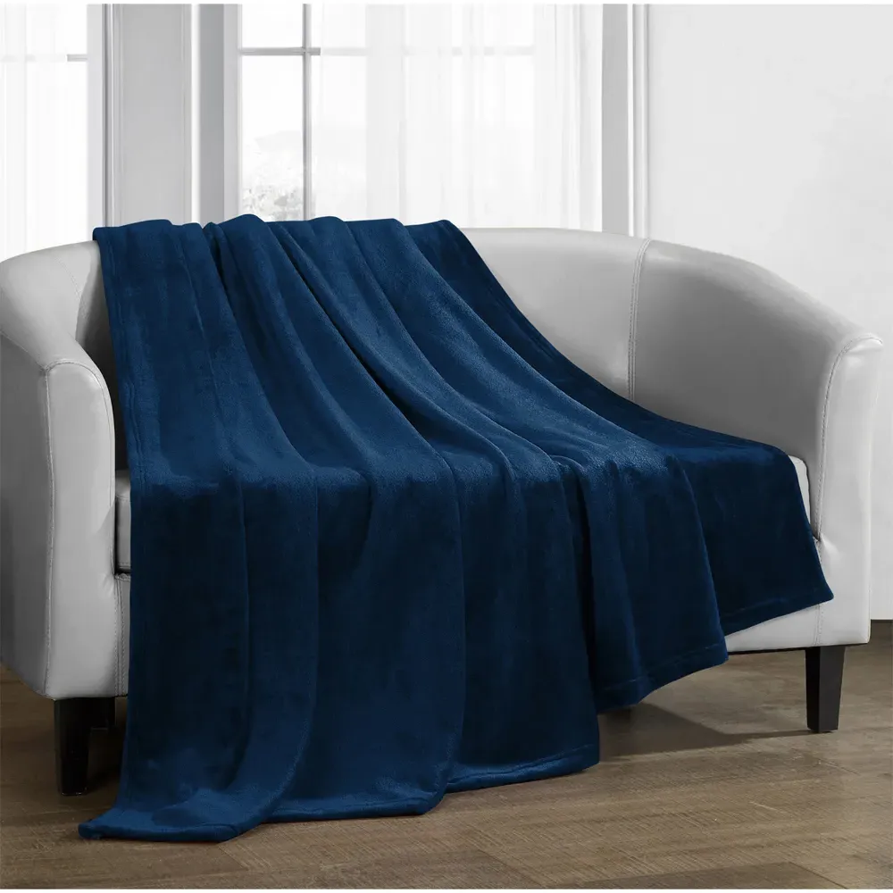 Mink Throw - Navy