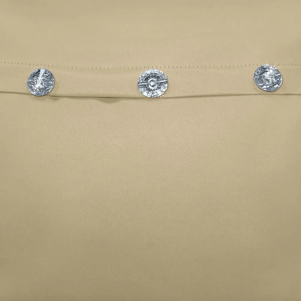 Mock Flap Diamante Filled Cushion - Cream, Polyester