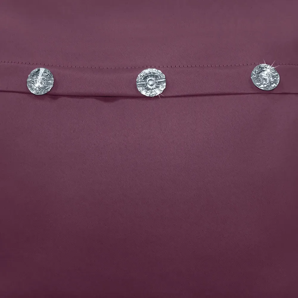 Mock Flap Diamante Filled Cushion - Purple, Polyester