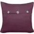 Mock Flap Diamante Filled Cushion - Purple, Polyester
