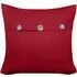 Mock Flap Diamante Filled Cushion - Red, Polyester