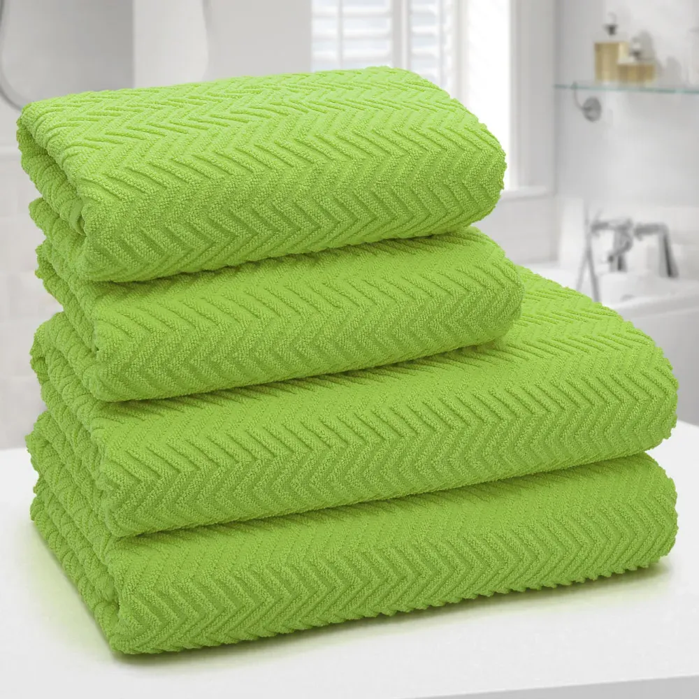 Moda Bath Towel Set of 2 - Green, Cotton