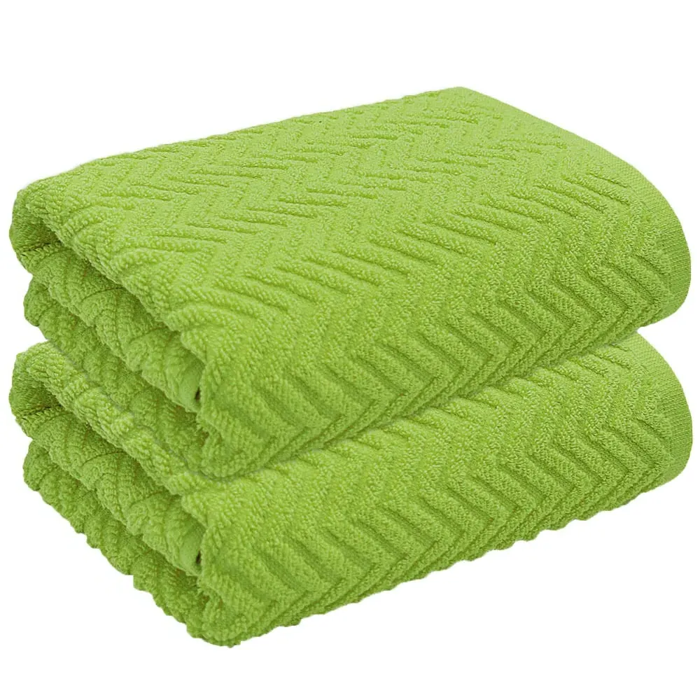 Moda Bath Towel Set of 2 - Green, Cotton