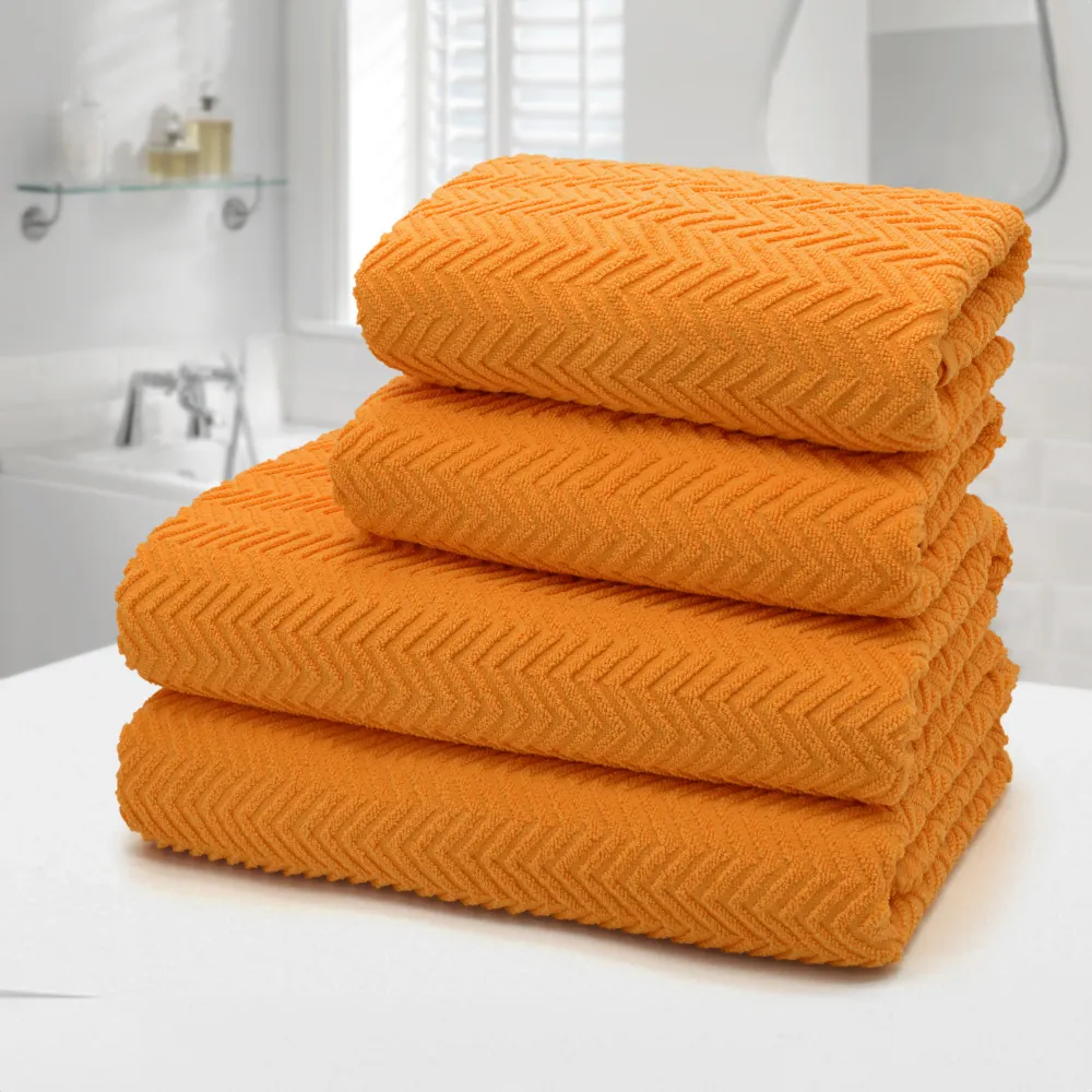 Moda Bath Towel Set of 2 - Orange, Cotton