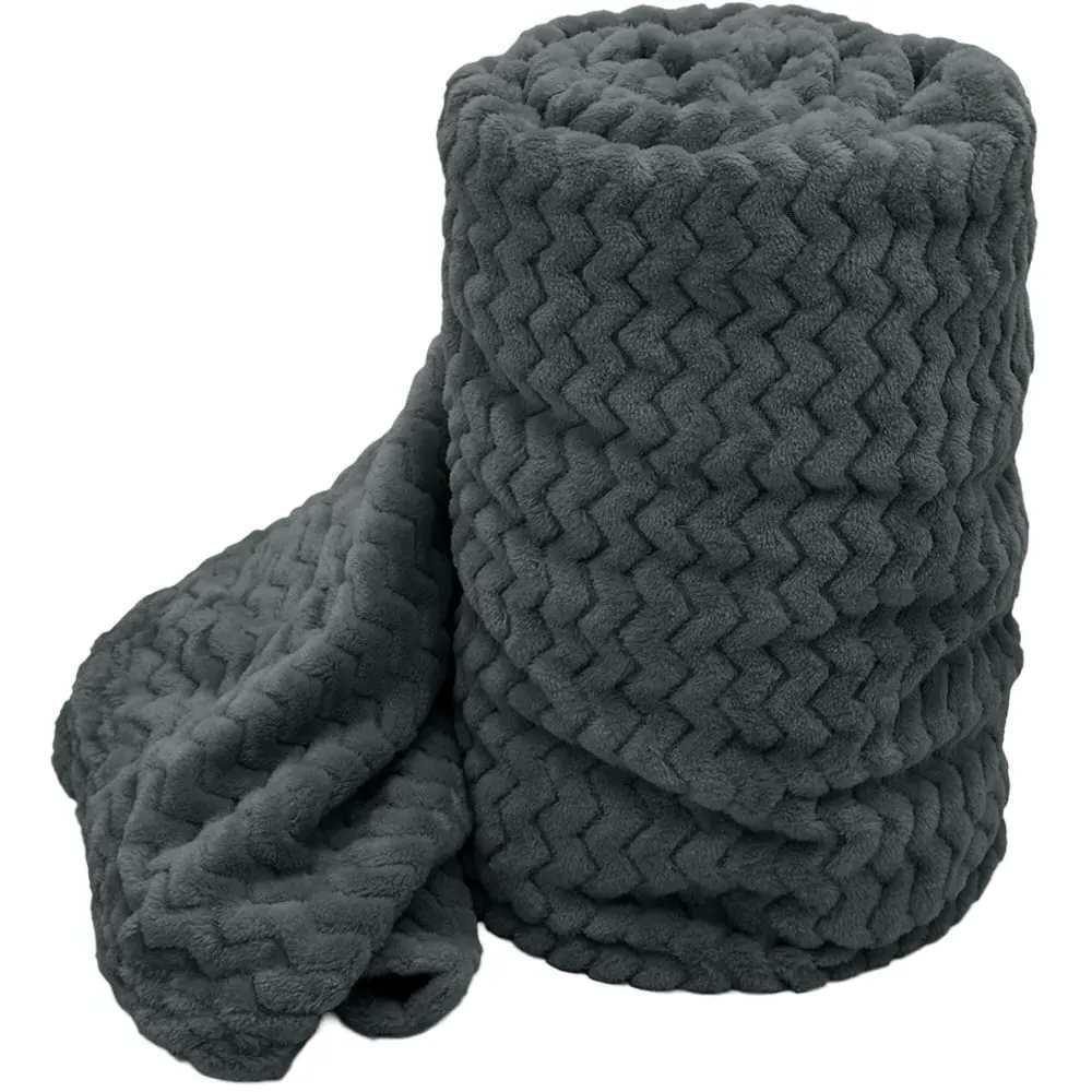 Moda Plush Throw - Charcoal, Polyester image