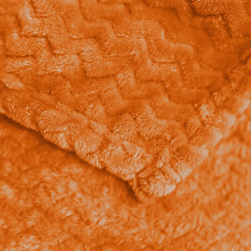 Moda Plush Throw - Orange, Polyester