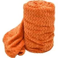 Moda Plush Throw - Orange, Polyester